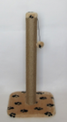 Когтеточка-столб для крупных кошек 45*45*105 см, мех "Рыжий кот"