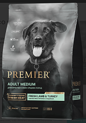 Premier Dog Премьер Дог Филе лосося с индейкой для собак средних пород 3 кг