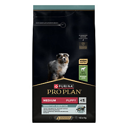 PRO PLAN (Про План) SENSITIVE DIGESTION сухой корм для щенков средних пород с ягненком, 1.5 кг