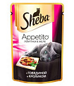 Sheba (Шеба) Appetito влажный корм для кошек говядина и кролик в желе 85 г 10139812