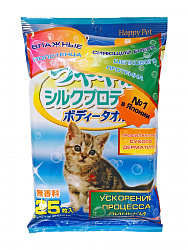 Влажные полотенца д/кошек базовый уход с протеинами шелка 25 шт. 9109