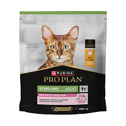 PRO PLAN (Про План) Sterilised DELICATE DIGESTION для взрослых стерилизованных кошек с курицей 400 г