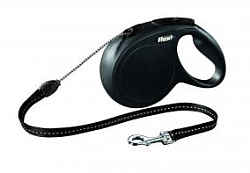 Рулетка Flexi "New Classic" M трос 5 м 20 кг черный 40201F Trixie