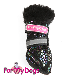 FOR MY DOG Сапоги зимние черные/мультиколор ц/кр TDSH0019-2022