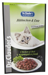 Dr.Clauder's влажный корм для кошек с курицей и уткой 100 гр пауч 60026