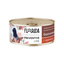 Florida (Флорида) Консервы Гастро для кошек при расстройствах пищеварения, с перепелкой 100 г