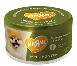 Мнямс Мусс из утки для собак и щенков старше 6 месяцев 80 г