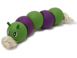 ROSEWOOD Игрушка для грызунов деревянная "Гусеница", зелёно-фиолетовая, 6см (Великобритания)								