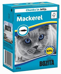 "BOZITA" тетра пак консервы для кошек 370 г (желе со скумбрией) 4951/4911