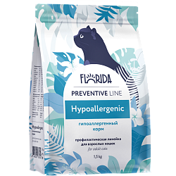 Florida (Флорида) Ветдиета профилактика сухой корм для кошек Гипоаллергенный 1,5 кг