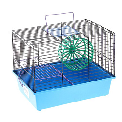 Клетка КГР ВАКА для грызунов с лесенкой и колесом 38,5*27,5*26,5 см 6234