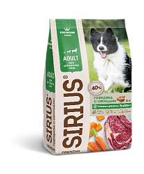Sirius (Сириус) Корм сухой для собак говядина с овощами 2 кг