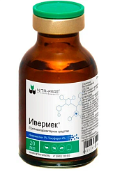 Ивермек противопаразитарный препарат 20 мл, Нита-Фарм