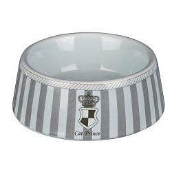 Миска для кошек Prince 0,18 л 12 см керамика серый/белый 24781 Trixie