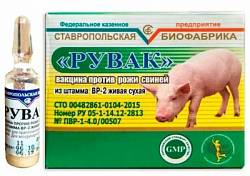 ВР-2 против рожи свиней 1 амп. 21 доза, РУВАК