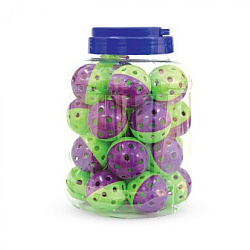 Игрушка для кошек "Мяч-погремушка" d40 мм фиолетово-зеленый арт. Ик-53200 (25) Triol
