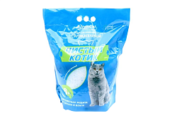 Наполнитель "Чистый котик" силикагель колотый с синими гранулами 8 л