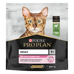 PRO PLAN (Про План) DELICATE DIGESTION сухой корм для взрослых кошек с ягненком, 400 г
