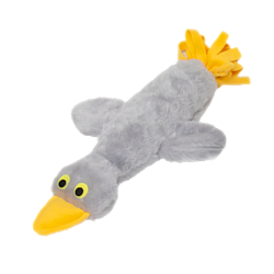 Игрушка "Утка" с пищиком, бутылка 260*70*240 светло-серый  1688-19  Зооник