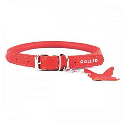Ошейник "Collar Glamour" круглый для длинношерстных собак 13 мм*53-61 см красный 35313