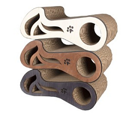 Когтеточка из картона и дерева для кошек 20 см Альтаир S "Рыжебок"