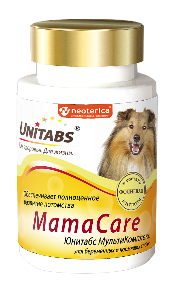 Unitabs (Юнитабс) МамаКэар с Q10 для беременных и кормящих собак 100 таблеток, Неотерика