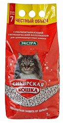 Наполнитель Сибирская кошка супервпитывающий "Экстра" для длинношерстных 7 л 