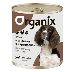 Organix консервы для собак Утка, индейка, картофель 400 гр