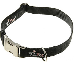 Ошейник регулир.длины (35-56 см), металл, фастекс (черный) 70-0970 (772035BL) V.I.Pet