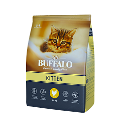 Mr. Buffalo KITTEN сухой корм для котят курица 1.8 кг