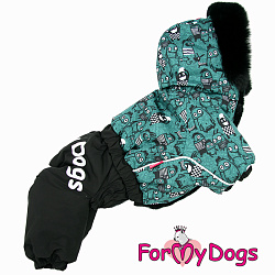 FOR MY DOG Комбинезон черно/зеленый для мальчиков (18) FW1100-2021 M*** 