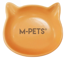 Миска керамическая с ушками PETJOY оранжевая 300 мл Mpets