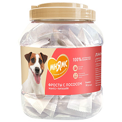 Лакомство Мнямс для собак и щенков с 4 месяцев "Фросты" с лососем. Размер М