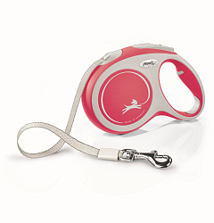 FLEXI Рулетка NEW COMFORT L  ремень 5 м до 60 кг красный 61303 F