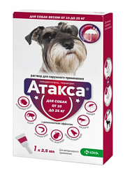 Атакса капли для собак 10-25 кг, 2,5 мл KRKA