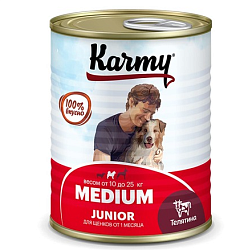 Karmy (Карми) консервы для щенков средних пород с телятиной 340 г