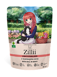 ZILLII (Зилли) влажный корм для стерилизованных кошек телятина в соусе 85 г