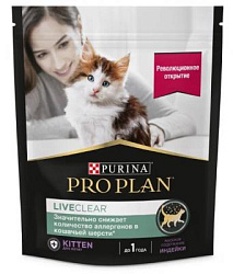 PROPLAN Cat LiveClear Kitten сухой корм для котят с индейкой 400гр