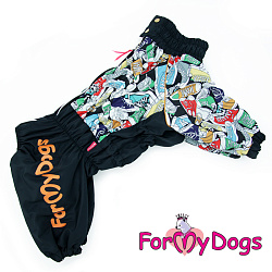 FOR MY DOG Дождевик "Кеды" черный мальч.  342/3SS-2018 M 