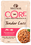 CORE TENDER CUTS влажный корм для кошек из лосося с тунцом в виде нарезки в соусе 85 г