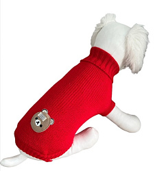Свитер "Мишутка",красный, XL / Pet Feshion