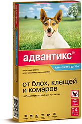 Адвантикс 100 мг для собак от 4 до 10 кг 1 пипетка