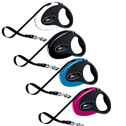 Рулетка Flexi "Collection" M ремень 5 м 25 кг черный/розовый  43206F Trixie