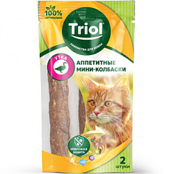 Аппетитные мини-колбаски из утки для кошек 7 гр Triol