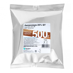 Ампролиум 25%, порошок для для профилактики и лечения эймериоза у цыплят-бройлеров 500 г, Белека