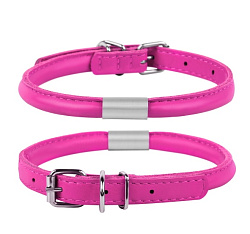 Ошейник WAUDOG GLAMOUR круглый (диаметр 8мм, длина 20-25) розовый 22407