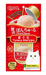 INABA CIAO Лакомство суфле для кошек Pon Churu Тунец Магуро, 35 гр*2 шт