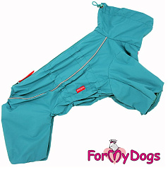 FOR MY DOG Дождевик зеленый на шёлке для мальчиков р-р 22 TDSS0034-2024 M