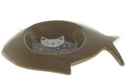 Миска керамическая в форме рыбки 21,5*19*3 см розовая 1992096