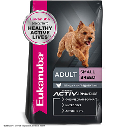 Корм для взрослых собак мелких пород Eukanuba Adult Small Breed 1+ years сухой, 800 г